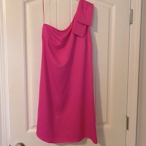 Nicole Miller Hot Pink One Shoulder Dress! Size 4